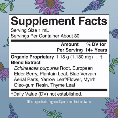 MaryRuth's Lymphatic Support Herbal Blend Liquid Drops - USDA Organic Lymphatic Cleanse - Echinacea & Elderberry - Blue Vervain - Vegan - 30 Servings